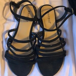 Black strap detail sandals